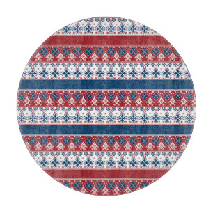 Red Blue Striped Noors patroon Snijplank
