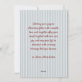 Red Blue Stripes & Bow Frame Christmas Photo Feestdagenkaart (Achterkant)