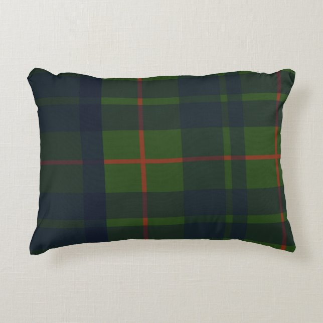 Red Blue Tartan Pset Scottish Pset Accent Kussen (Voorkant)