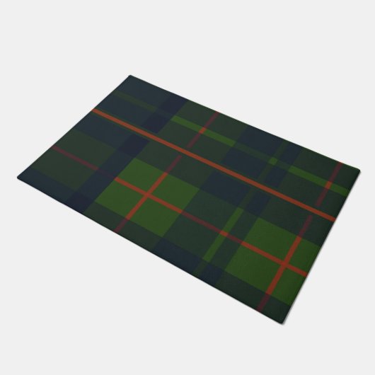 Red Blue Tartan Pset Scottish Pset Deurmat (Schuin)
