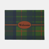 Red Blue Tartan Pset Scottish Pset Deurmat (Voorkant)