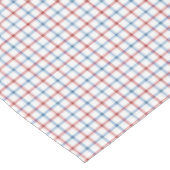 Red Blue Tattersall tablet Check Pset Patroon Tafelkleed (Gekanteld)