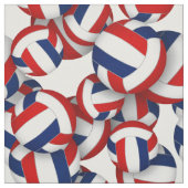 red blue team colors volleyballs pattern stof (Swatch)