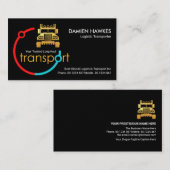 Red Blue Transport Global Orbits Logistics Driver Visitekaartje (Voorkant / Achterkant)