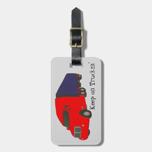 Red Blue Truck houdt op Bagagelabels (Voorkant verticaal)