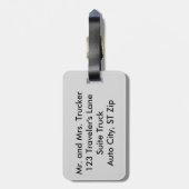 Red Blue Truck houdt op Bagagelabels (Achterkant verticaal)