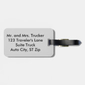 Red Blue Truck houdt op Bagagelabels (Achterkant horizontaal)