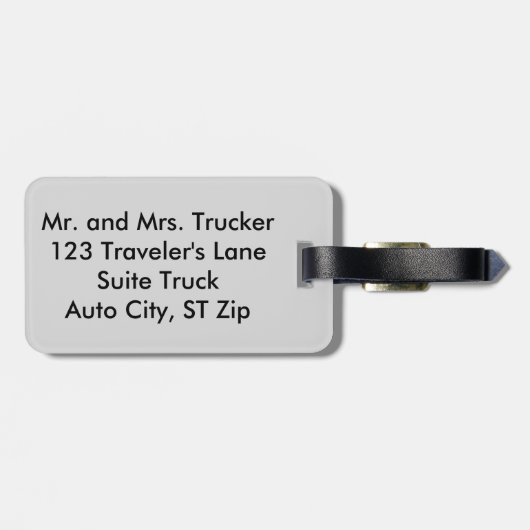 Red Blue Truck houdt op Bagagelabels (Achterkant horizontaal)