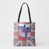 Red Blue Verenigd Koninkrijk Vlag Londen Scène Jaa Tote Bag (Voorkant)
