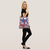 Red Blue Verenigd Koninkrijk Vlag Londen Scène Jaa Tote Bag (Op model)
