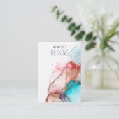 Red Blue Waterverf Gold Earring Display Kaart Visitekaartje (Staand voorkant)