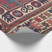 Red Blue Western Santa Fe Cowboy   Cadeaupapier (Hoek)