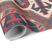 Red Blue Western Santa Fe Cowboy   Cadeaupapier (Rol Hoek)