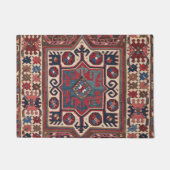 Red Blue Western Santa Fe Cowboy Deurmat (Voorkant)