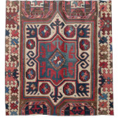 Red Blue Western Santa Fe Cowboy   Douchegordijn (Voorkant)