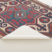 Red Blue Western Santa Fe Cowboy   Sherpa Deken (3/4)