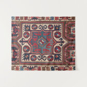 Red Blue Western Santa Fe Cowboy   Wandkleed (Voorkant (horizontaal))