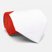 Red Blue White Abstract Art Stropdas (Opgerold)