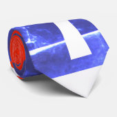 Red Blue White Abstract Art Stropdas (Opgerold)