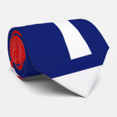 Red Blue White Abstract Art Stropdas (Opgerold)