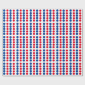 Red Blue White Custom Polka Dots Pattern 2023 Cadeaupapier (Vlak)