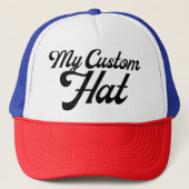 RED, BLUE, WHITE Custom Trucker Hat Mesh Cap Blank Pet (Voorkant)