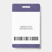 Red Blue White Foto Barcode Logo Medische staf Badge (Achterkant)