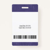 Red Blue White Foto Barcode Logo Medische staf Badge (Achterkant)