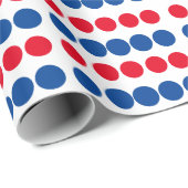 Red Blue White-kleurenpatronen Cadeaupapier (Rol Hoek)