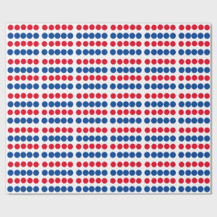 Red Blue White-kleurenpatronen Cadeaupapier