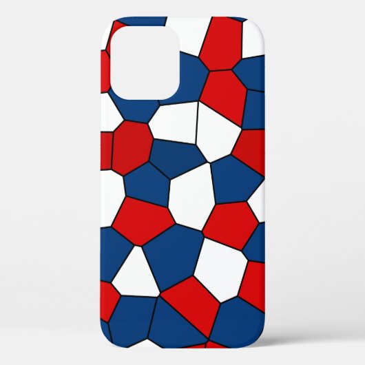 Red Blue White Patroon Case-Mate iPhone Case (Achterkant)