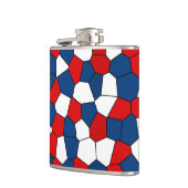 Red Blue White Patroon Heupfles (Links)