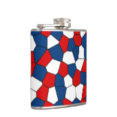 Red Blue White Patroon Heupfles (Rechts)