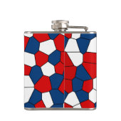 Red Blue White Patroon Heupfles (Achterkant)