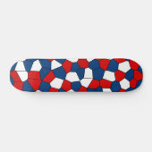 Red Blue White Patroon Skateboard (Horizontaal)