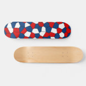 Red Blue White Patroon Skateboard (Horizontaal)