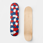Red Blue White Patroon Skateboard (Voorkant)