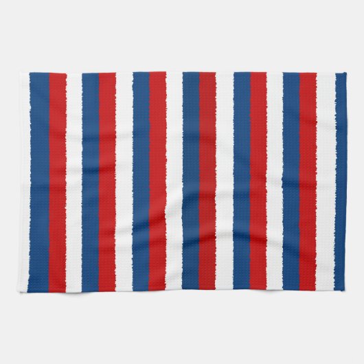 Red Blue White Patroon Theedoek (Horizontaal)