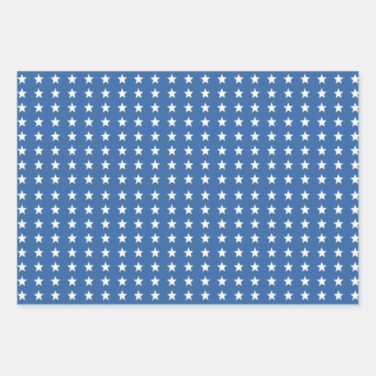 Red Blue White Stripes en Stars Patriotic Inpakpapier Vel (Voorkant 2)