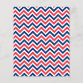 Red Blue White Zig Zag Lines Geometric Baseball Flyer (Achterkant)