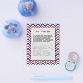 Red Blue White Zig Zag Lines Geometric Baseball Flyer (Enkel)