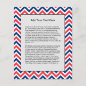 Red Blue White Zig Zag Lines Geometric Baseball Flyer (Voorkant)