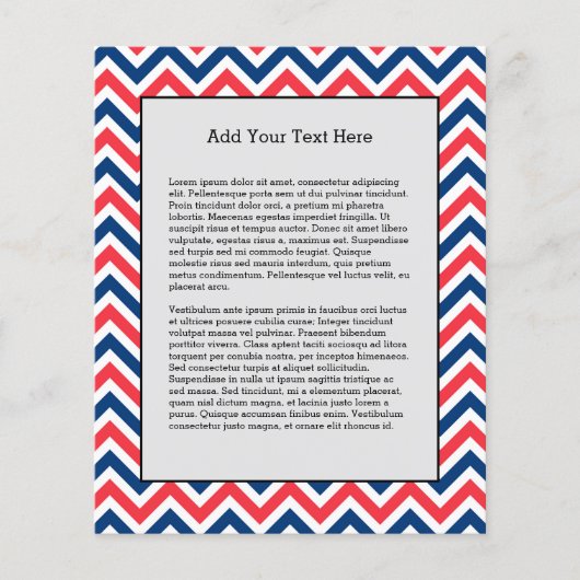 Red Blue White Zig Zag Lines Geometric Baseball Flyer (Voorkant)
