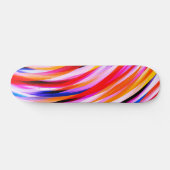 Red Blue Yellow Black Abstract Patroon Skateboard (Horizontaal)