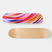 Red Blue Yellow Black Abstract Patroon Skateboard (Horizontaal)