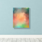 Red Blue Yellow Green Modern Abstract kunstkleurri Canvas Afdruk (Insitu (Houten vloer))