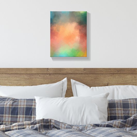 Red Blue Yellow Green Modern Abstract kunstkleurri Canvas Afdruk (Insitu (Slaapkamer))