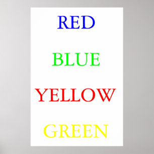 Red Blue Yellow Green Poster
