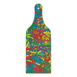 Red Blue Yellow Green Scribble Hot Mess Graffiti Snijplank