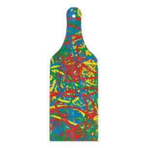 Red Blue Yellow Green Scribble Hot Mess Graffiti Snijplank